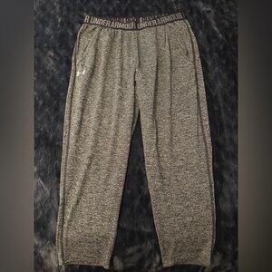 Under Armour Heather Gray and Black Athletic Pants